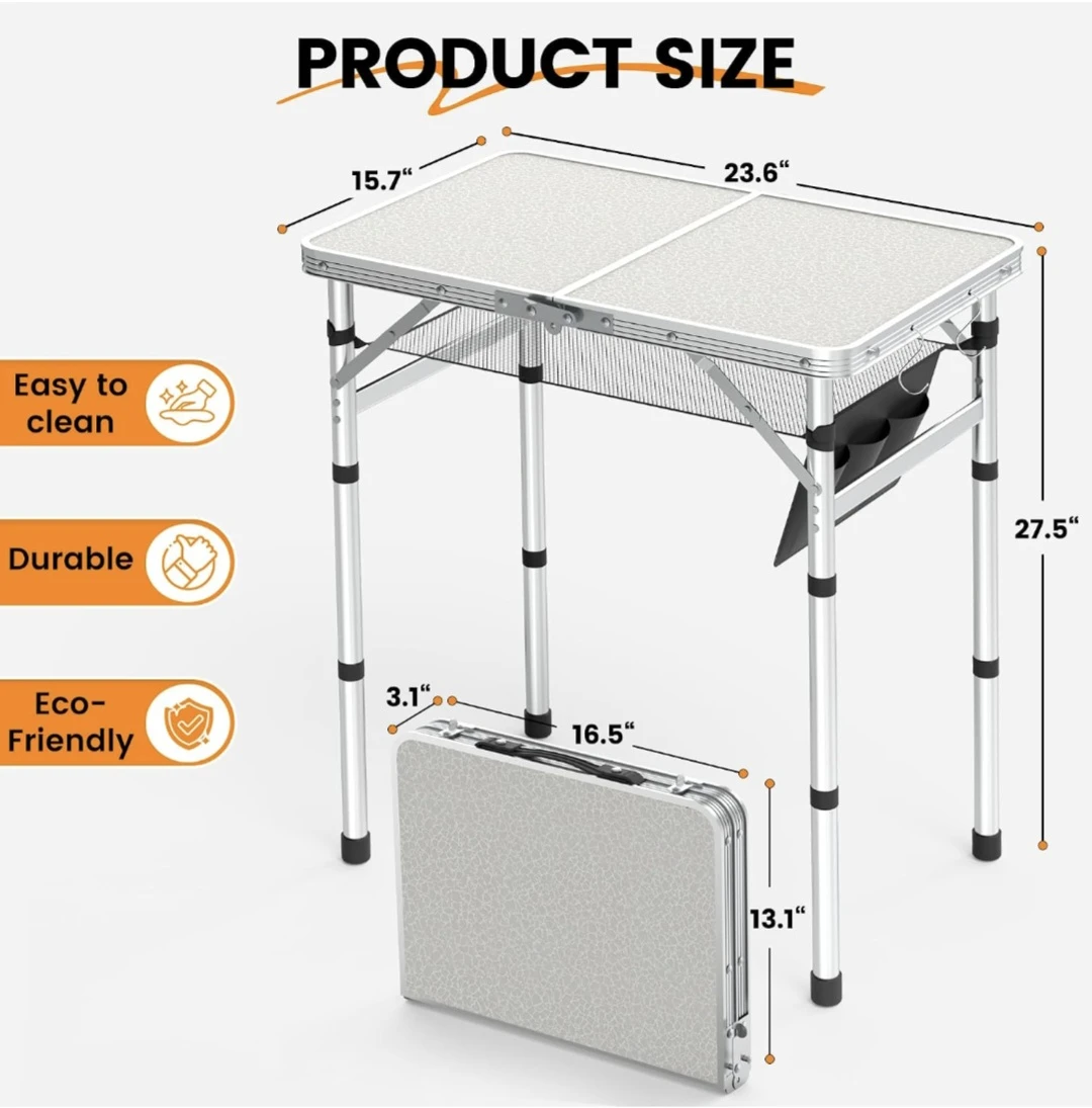Portable Folding Aluminum Camping Table - photo 2