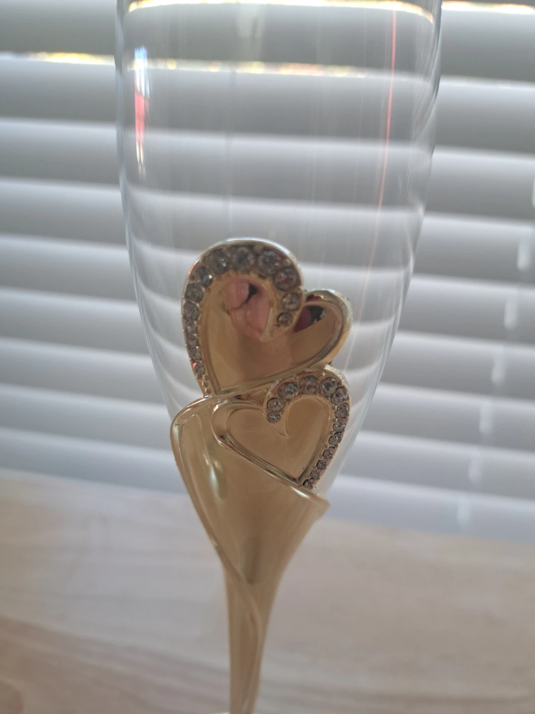 Set of Two Heart-Accent Champagne Flutes - photo 2