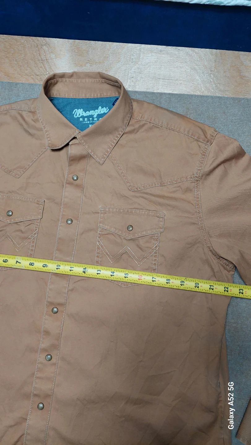 Wrangler Retro Long Sleeve Shirt Tan - photo 3
