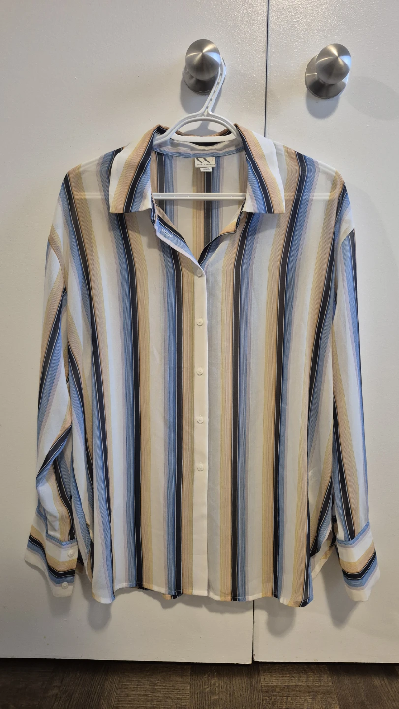 Worthington Striped Button-Down Shirt