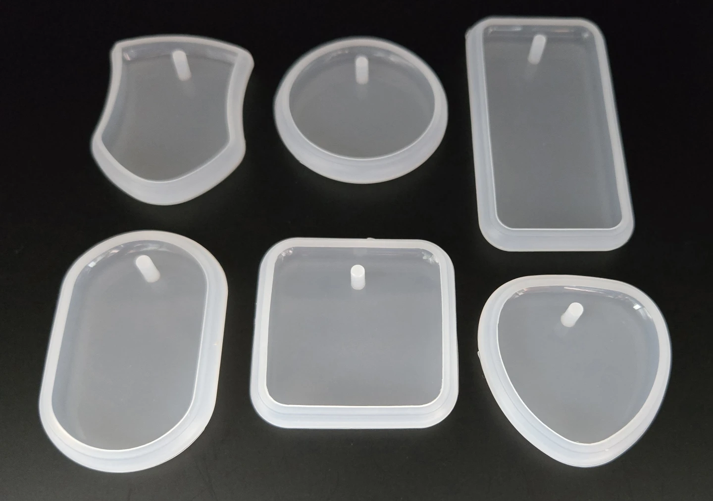 Set of 6 Silicone Keychain Resin Molds