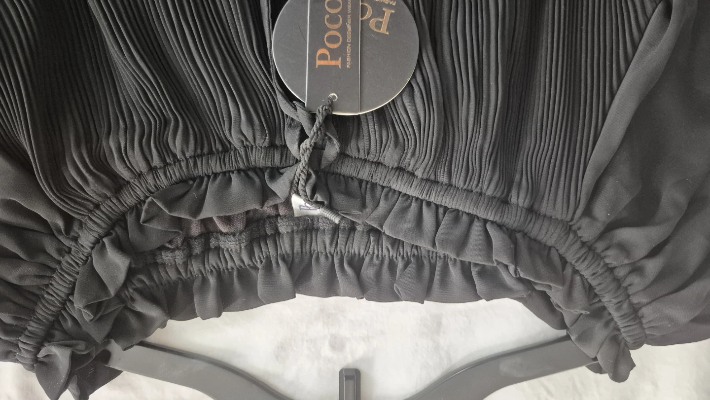 Poco Black Pleated Long Sleeve Blouse - photo 2