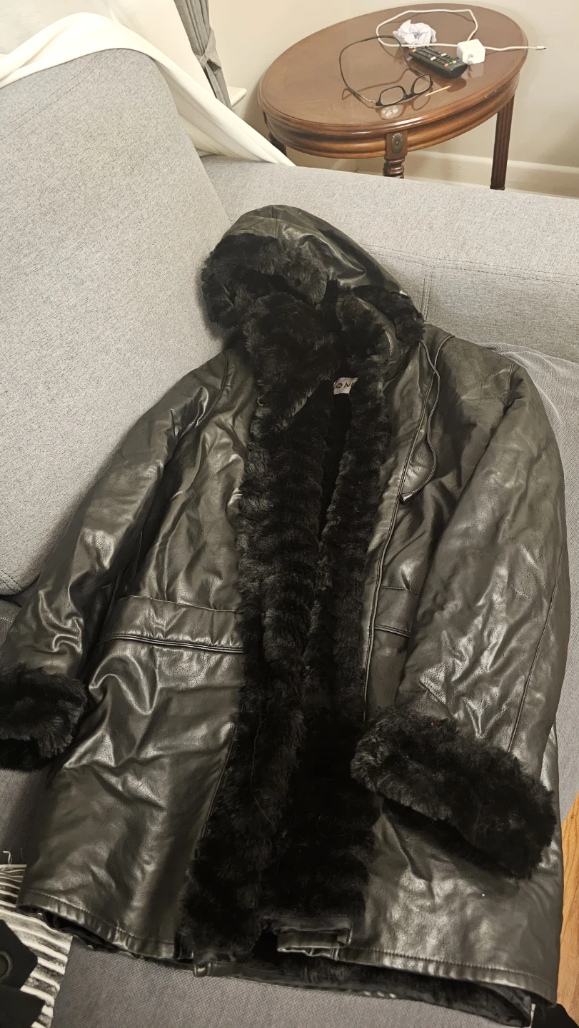 Nuage faux leather hooded coat - photo 2