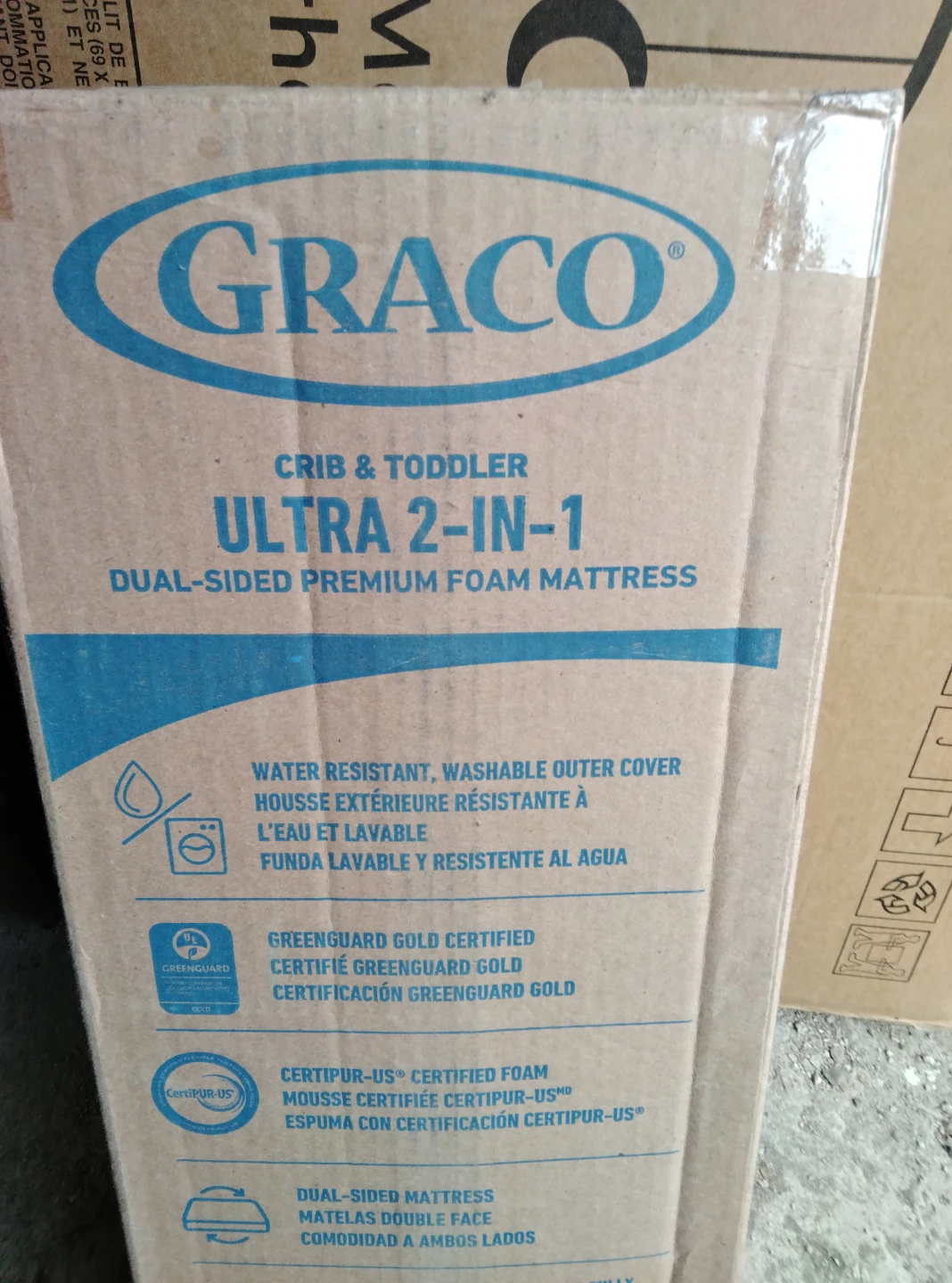 Graco 2 in 1 Ultra Premium Crib Mattress new in box - photo 2