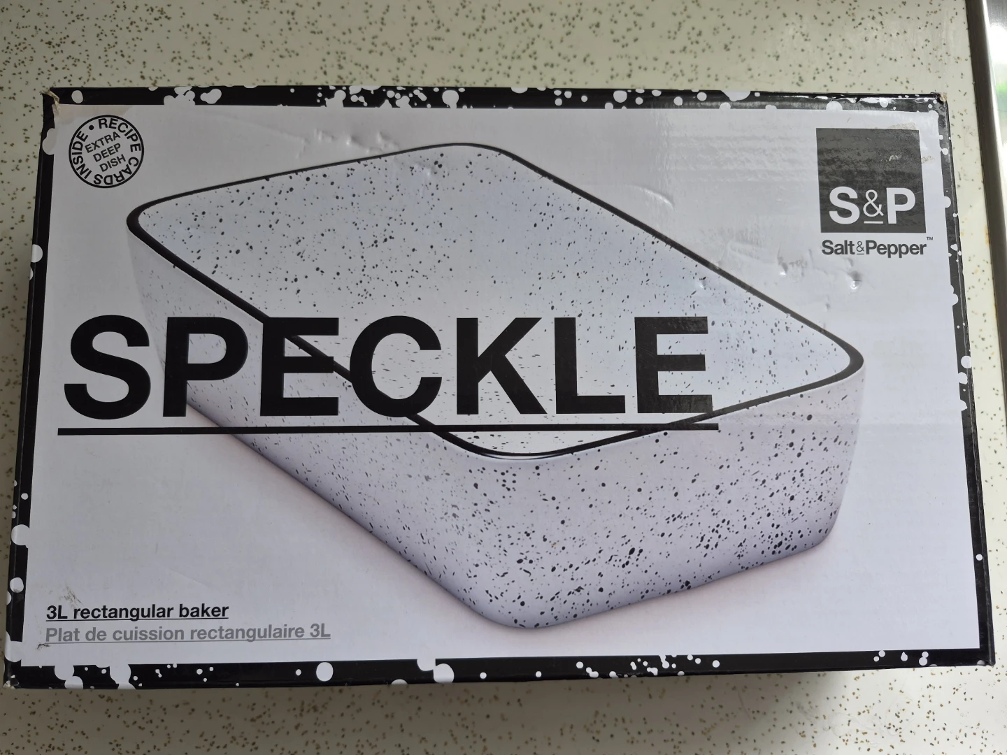 Salt&Pepper Speckle 3L Rectangular Baker