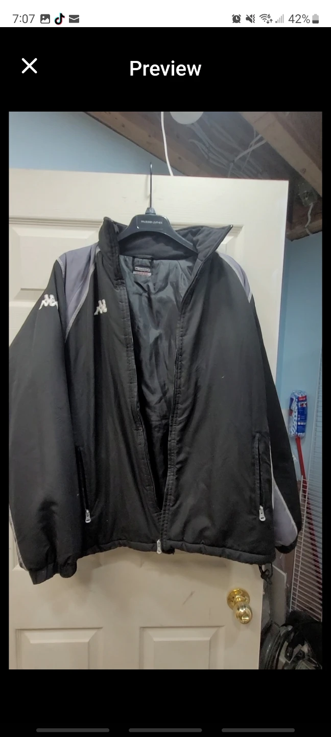 Kappa Black and Grey Sports Jacket
