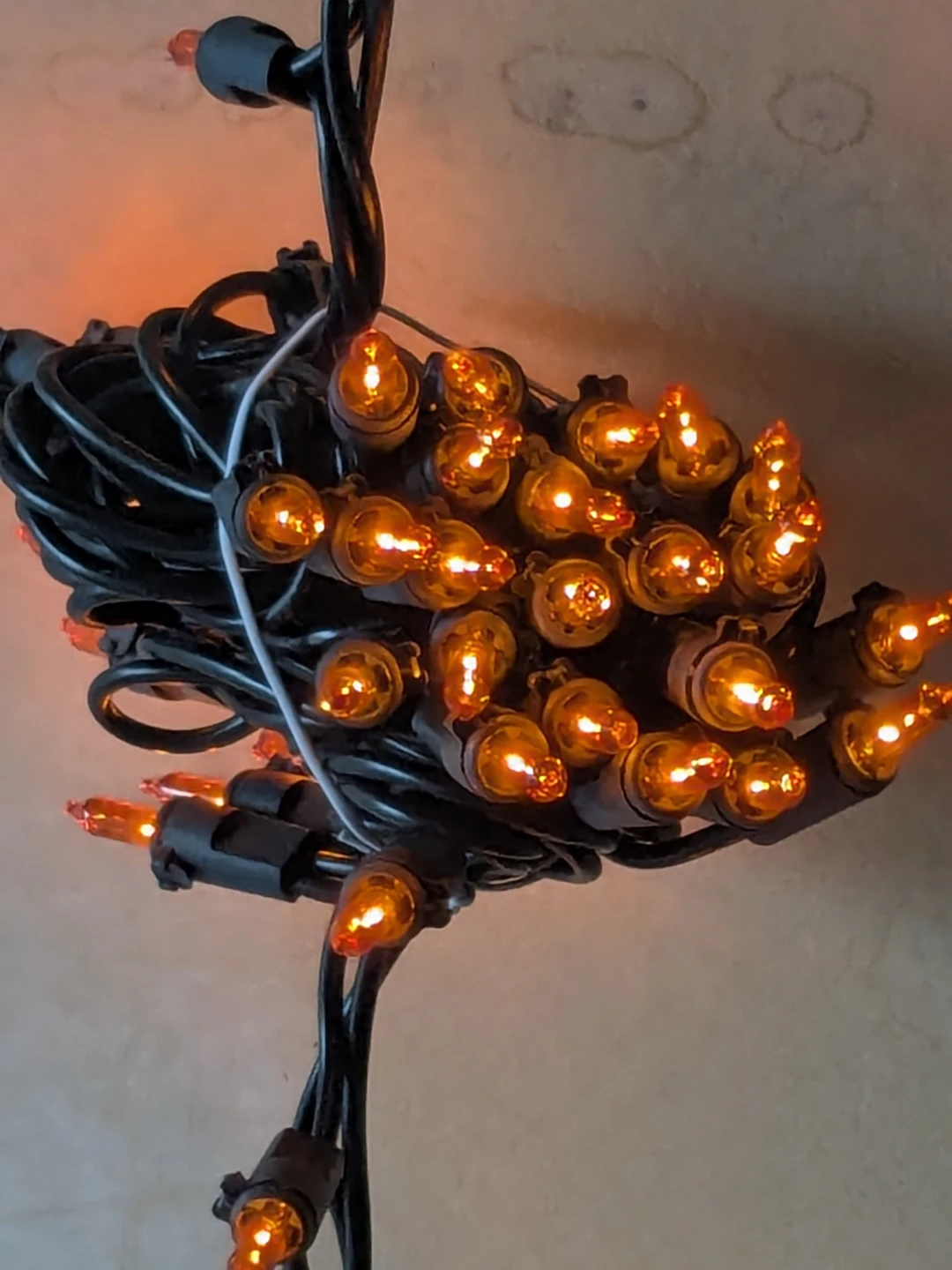 Two Sets of Orange String Lights