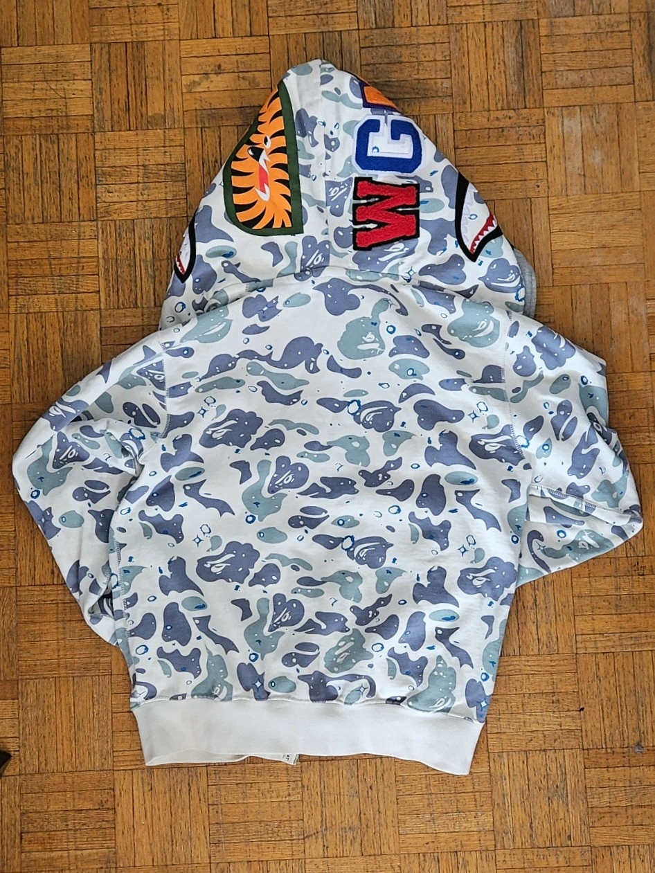 Authentic Bape Space Double Hood Camo Men's Hoodie - photo 2
