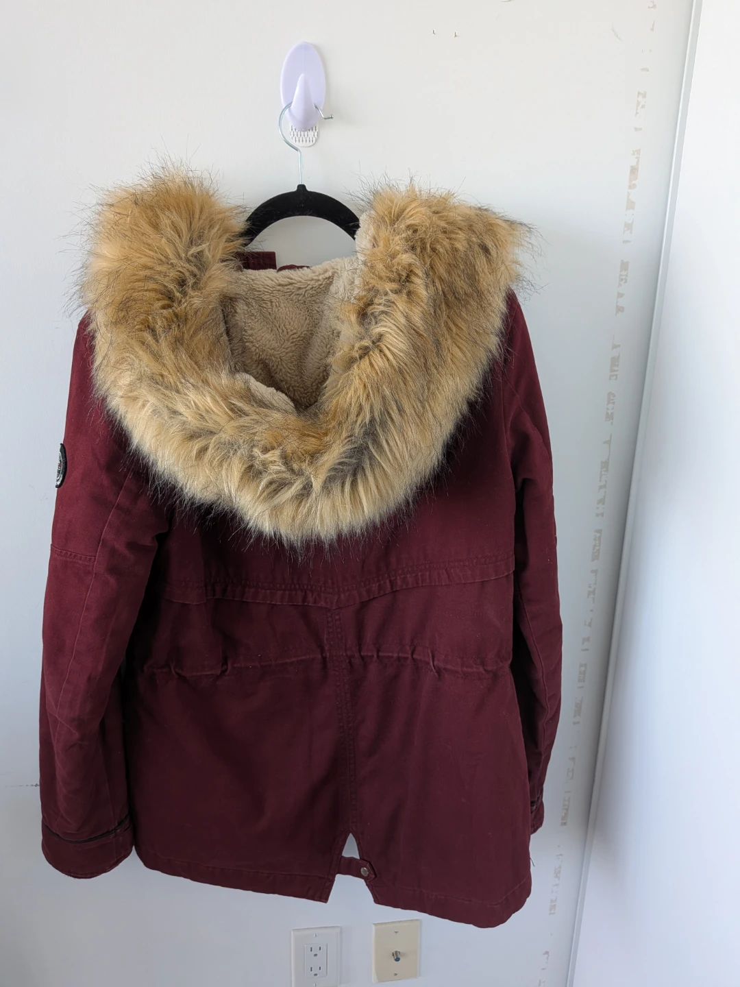 Pimkie Burgundy Faux Fur Lined Parka / Coat - photo 3
