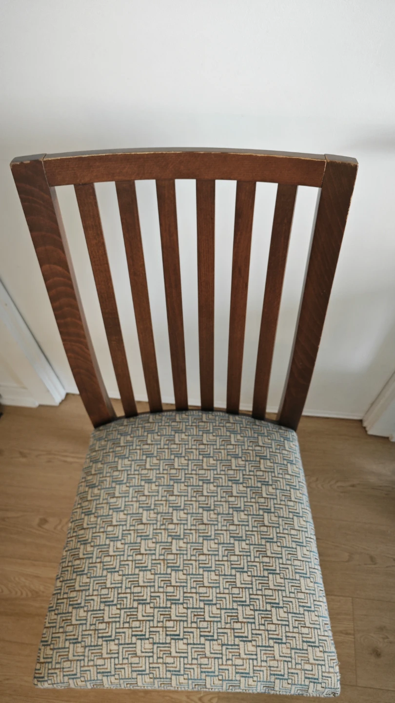 Wooden Dining Chair with Patterned Seat - photo 2