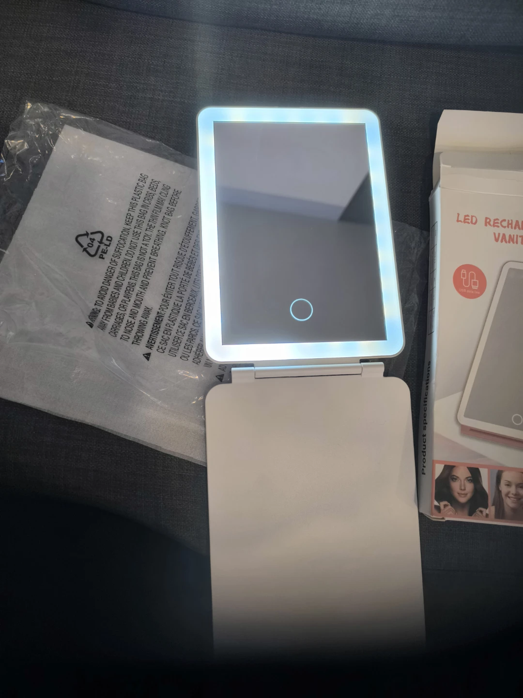 Rechargeable LED Travel Vanity Mirror - photo 3