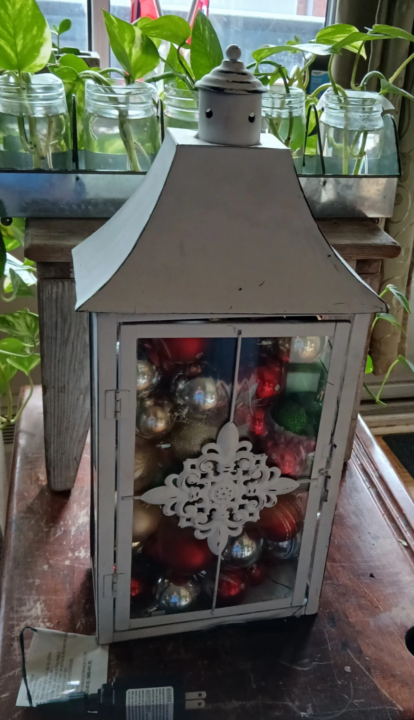 White Holiday Decorative Lantern - photo 2