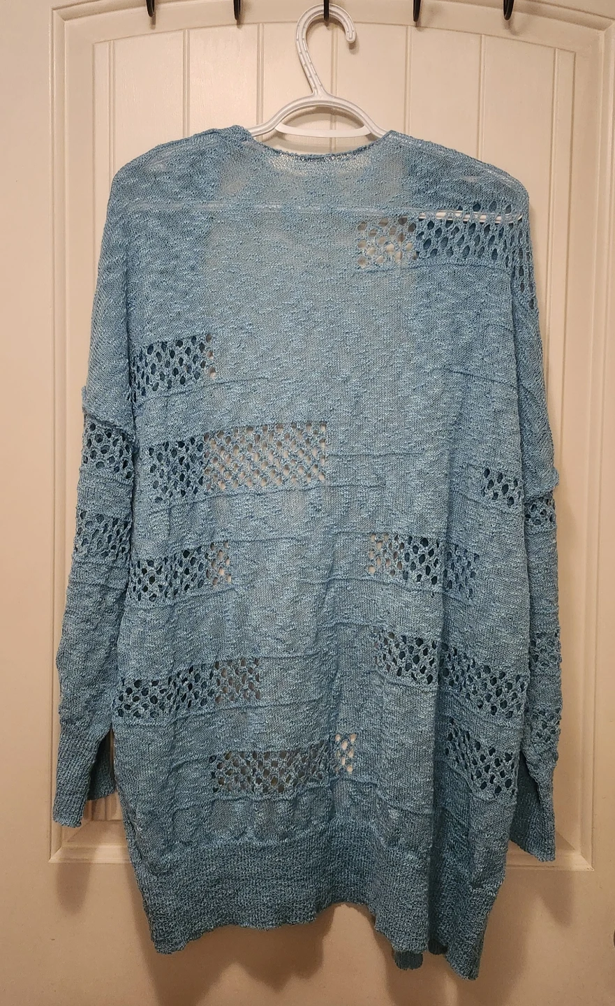 Lightweight Blue Open-Front Cardigan - photo 2