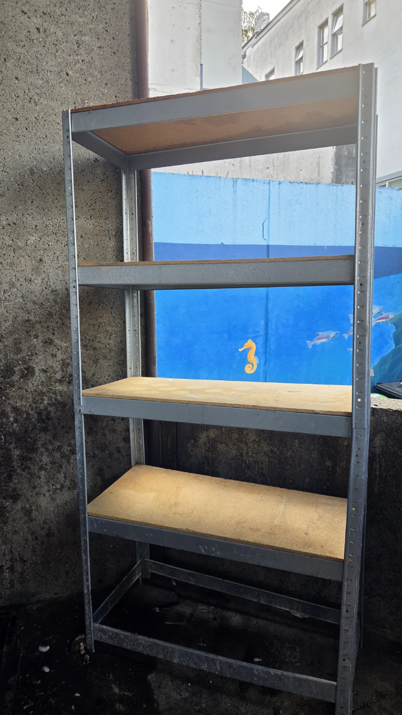Industrial Style Metal Shelving Unit