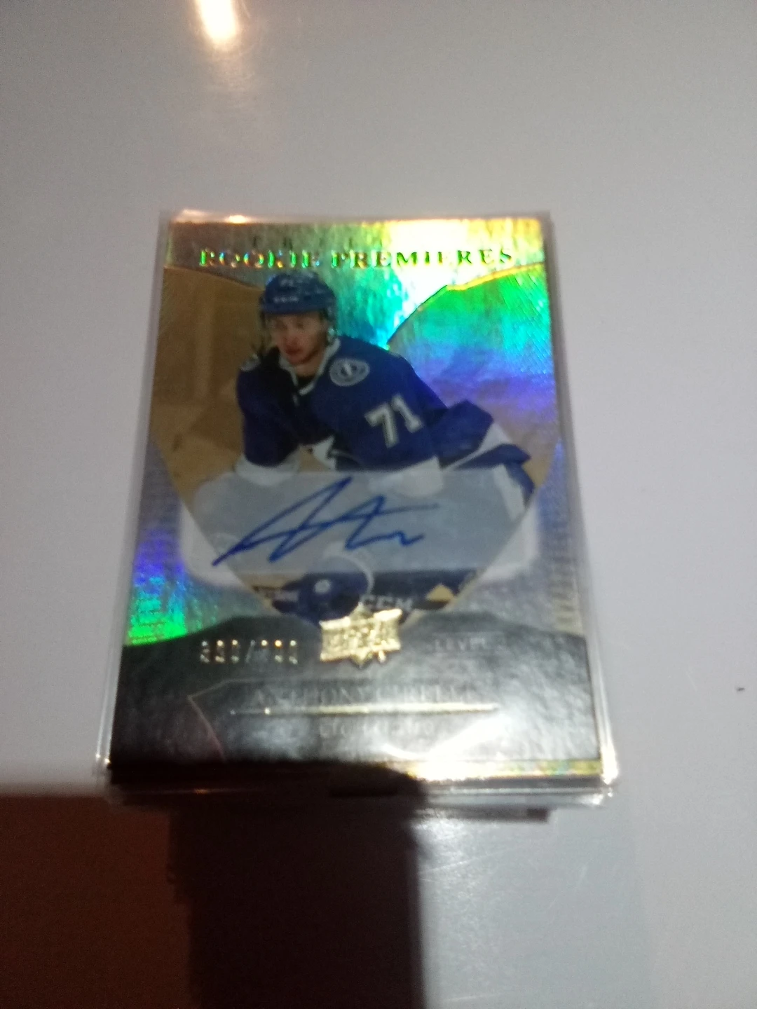 Anthony Cirelli Rookie Premieres Auto Card