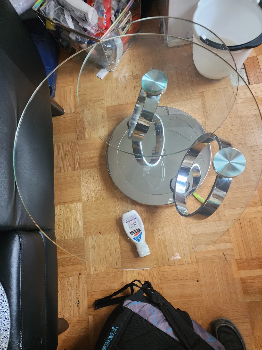 Modern Round Glass Side Table