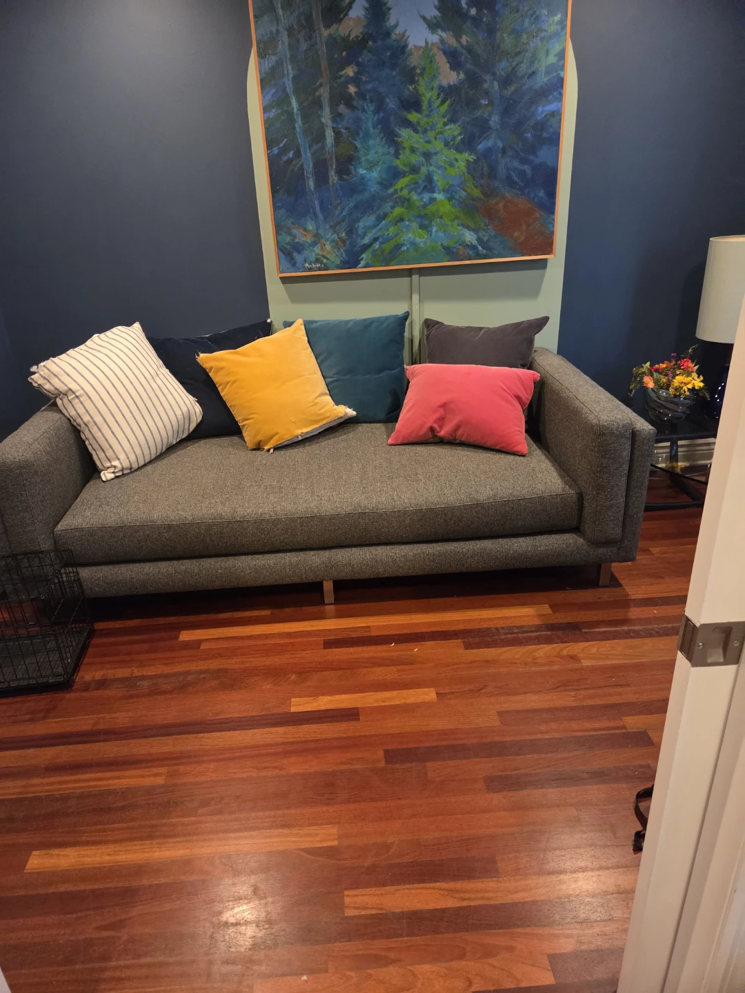 Gray Upholstered Sofa