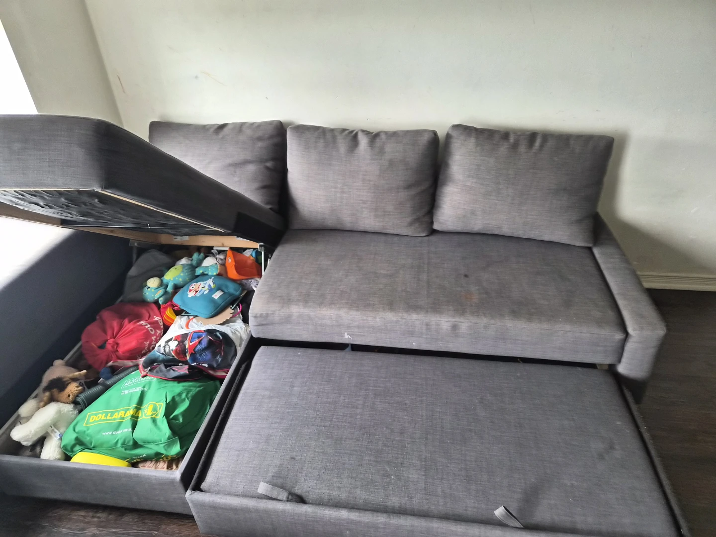 Grey Sectional Sofa with Storage - photo 3