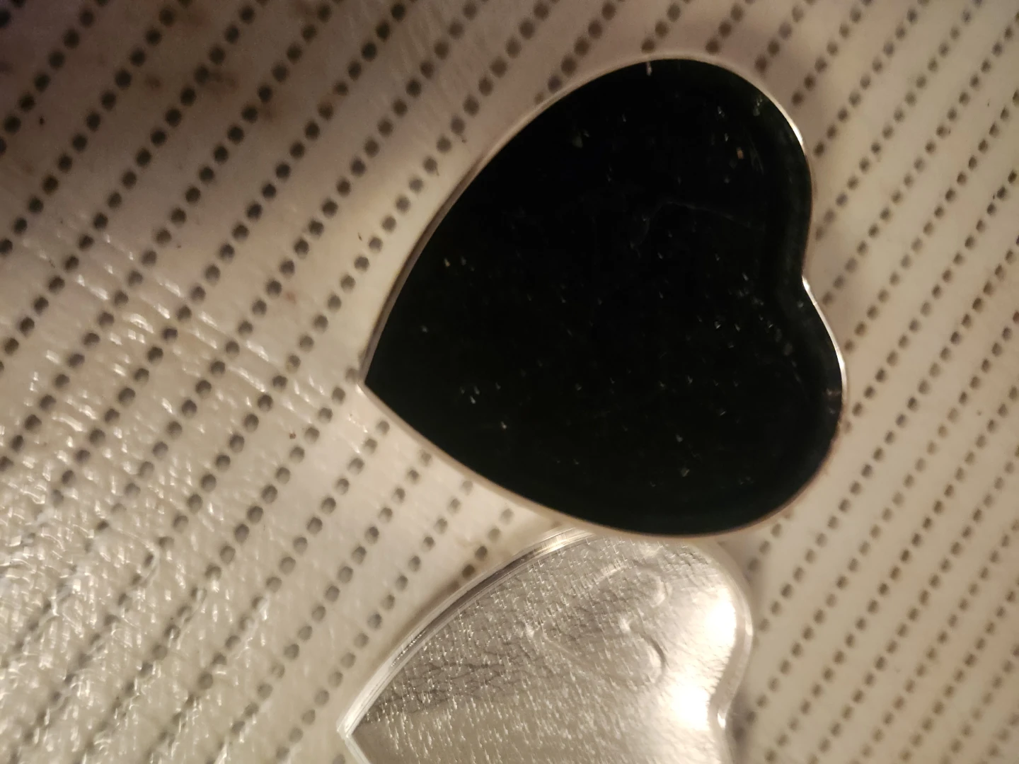 Heart Shaped Silver Tone Trinket Box - photo 2