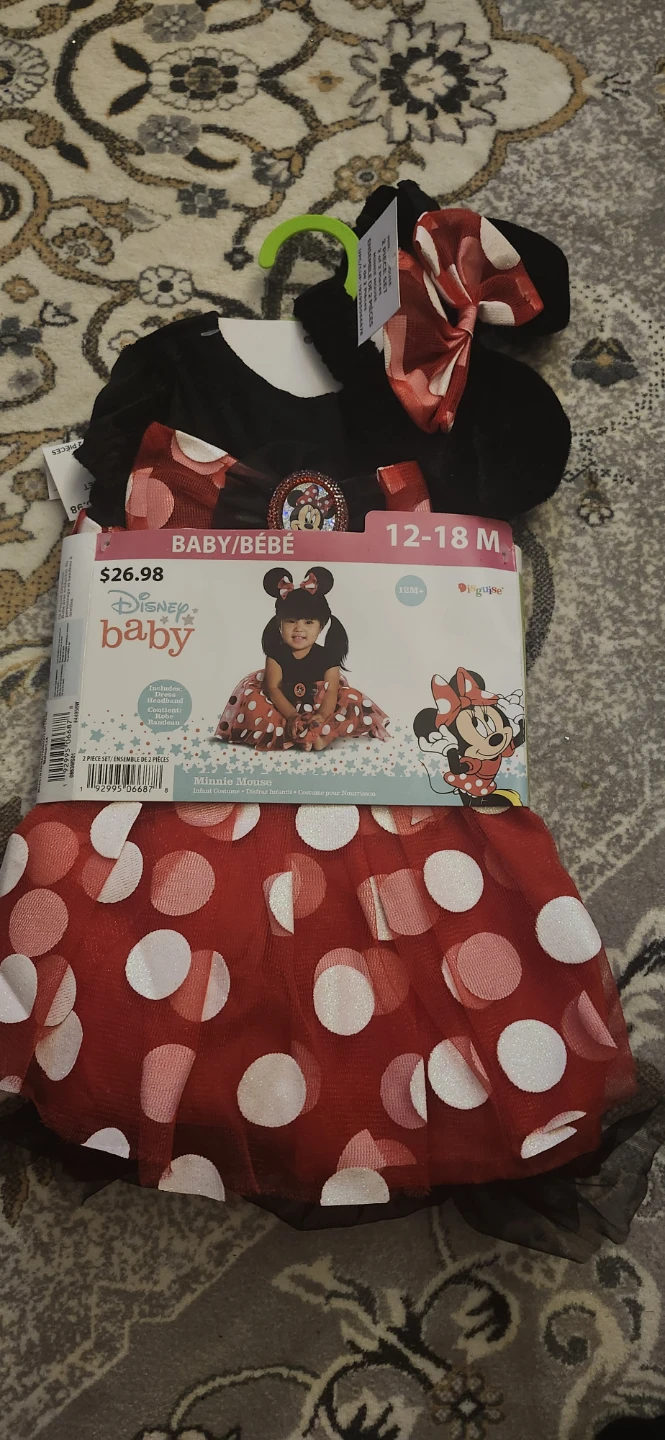 Disney Baby Minnie Mouse Costume 12-18 Months