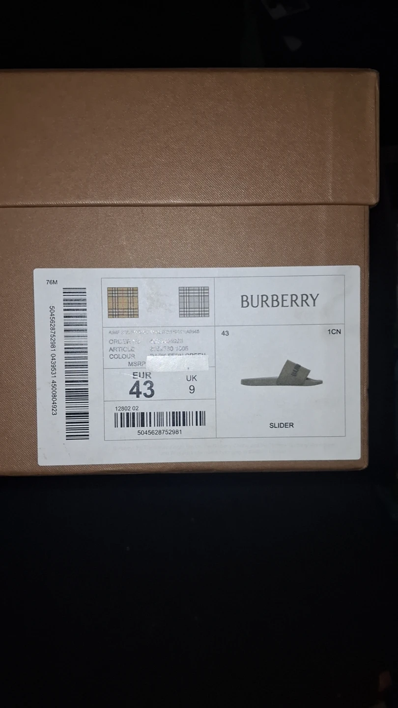 Burberry Slider Dark Fern Green Size 43 - photo 2