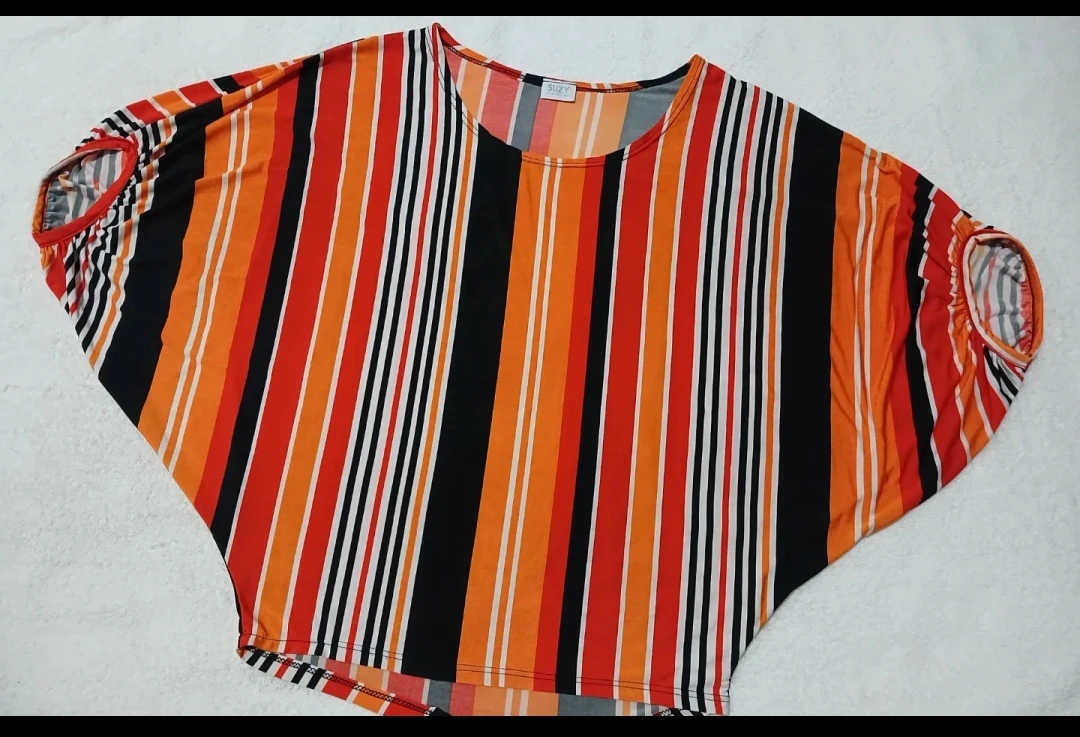 New Beautiful colorful striped dolman sleeve top - photo 2