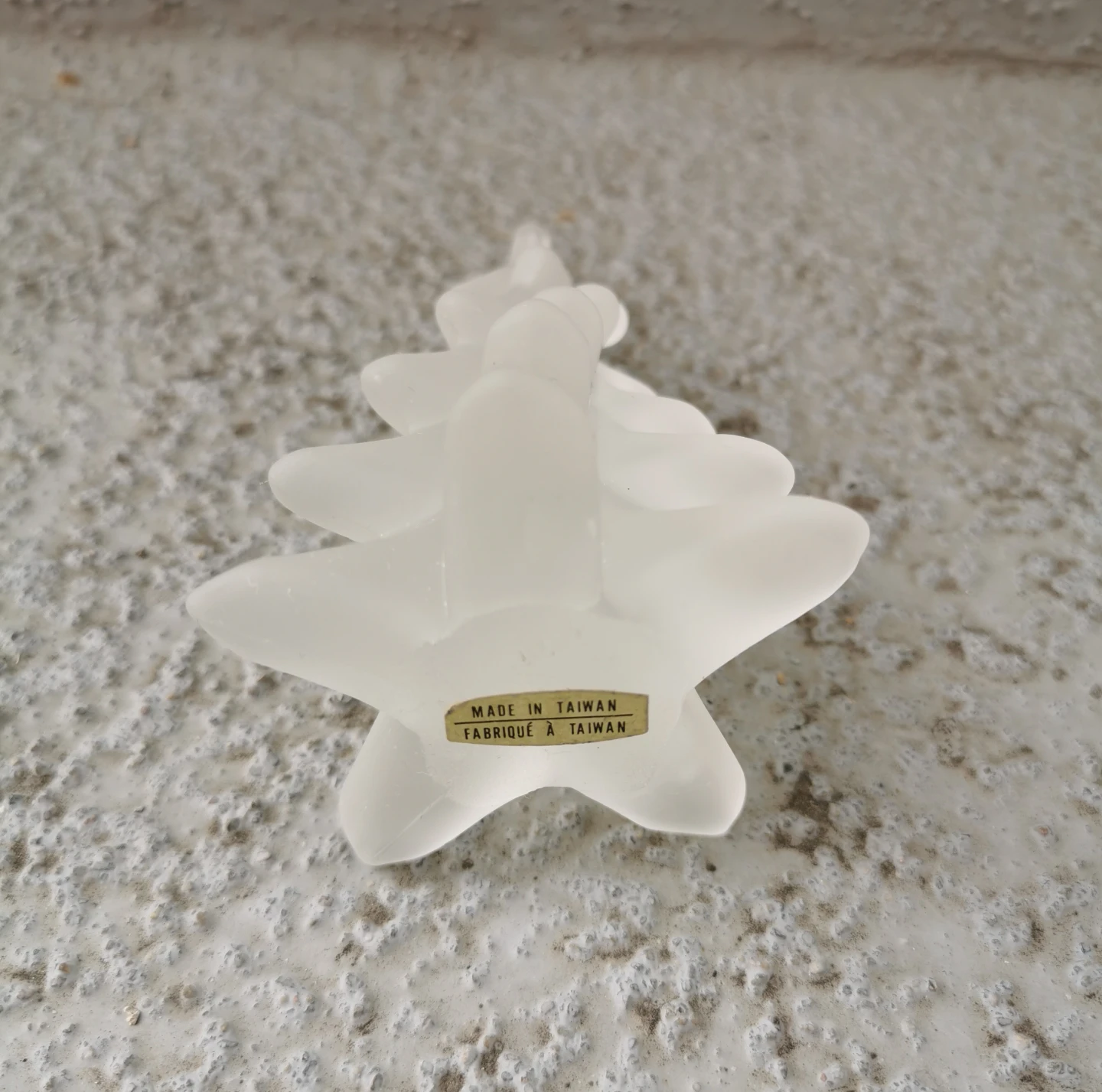 Vintage Frosted Glass Christmas Tree Figurine Set 2 PCS - photo 5