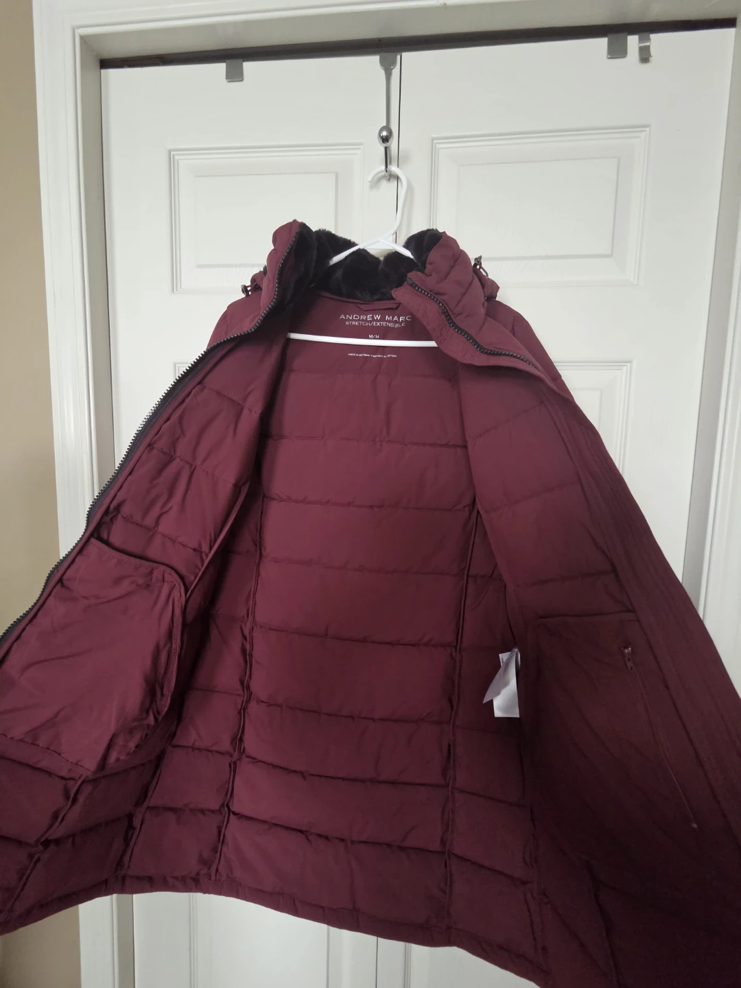 Andrew Marc Burgundy Puffer Coat - photo 2