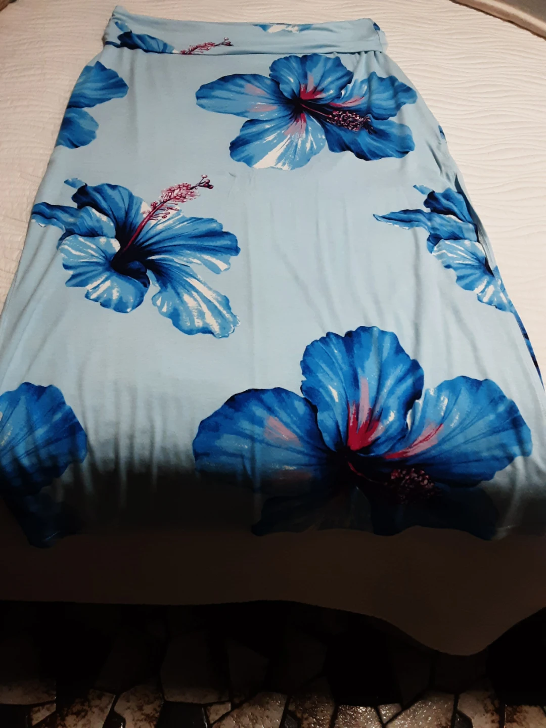 No Boundaries Blue Floral Maxi Skirt XXL