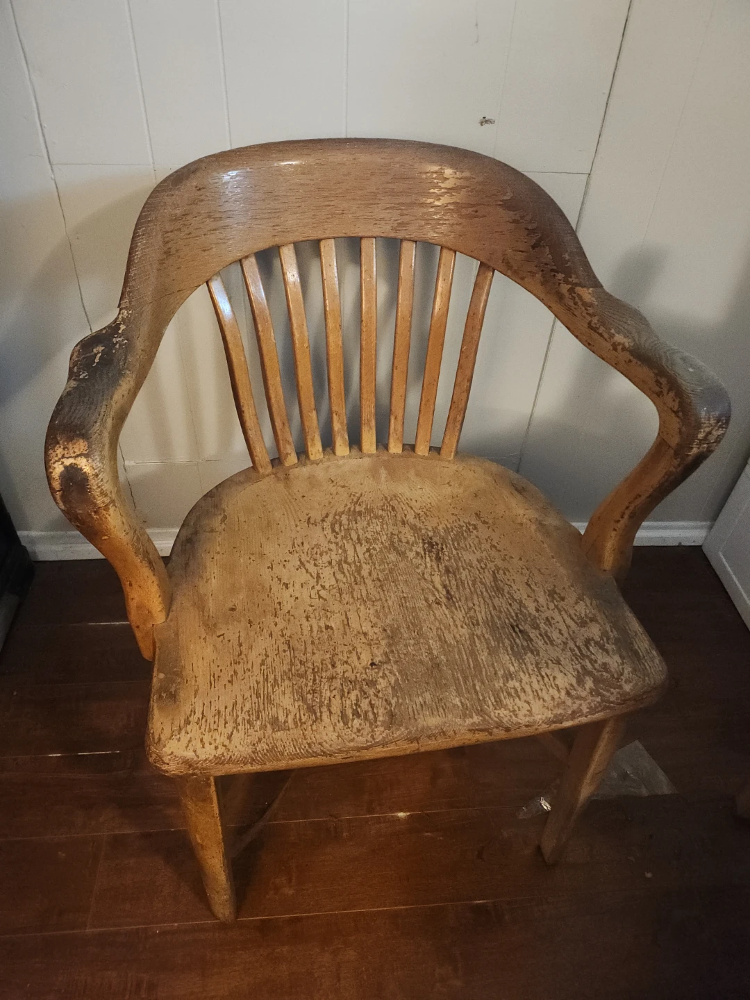Vintage Solid Wood Captain's Chair
