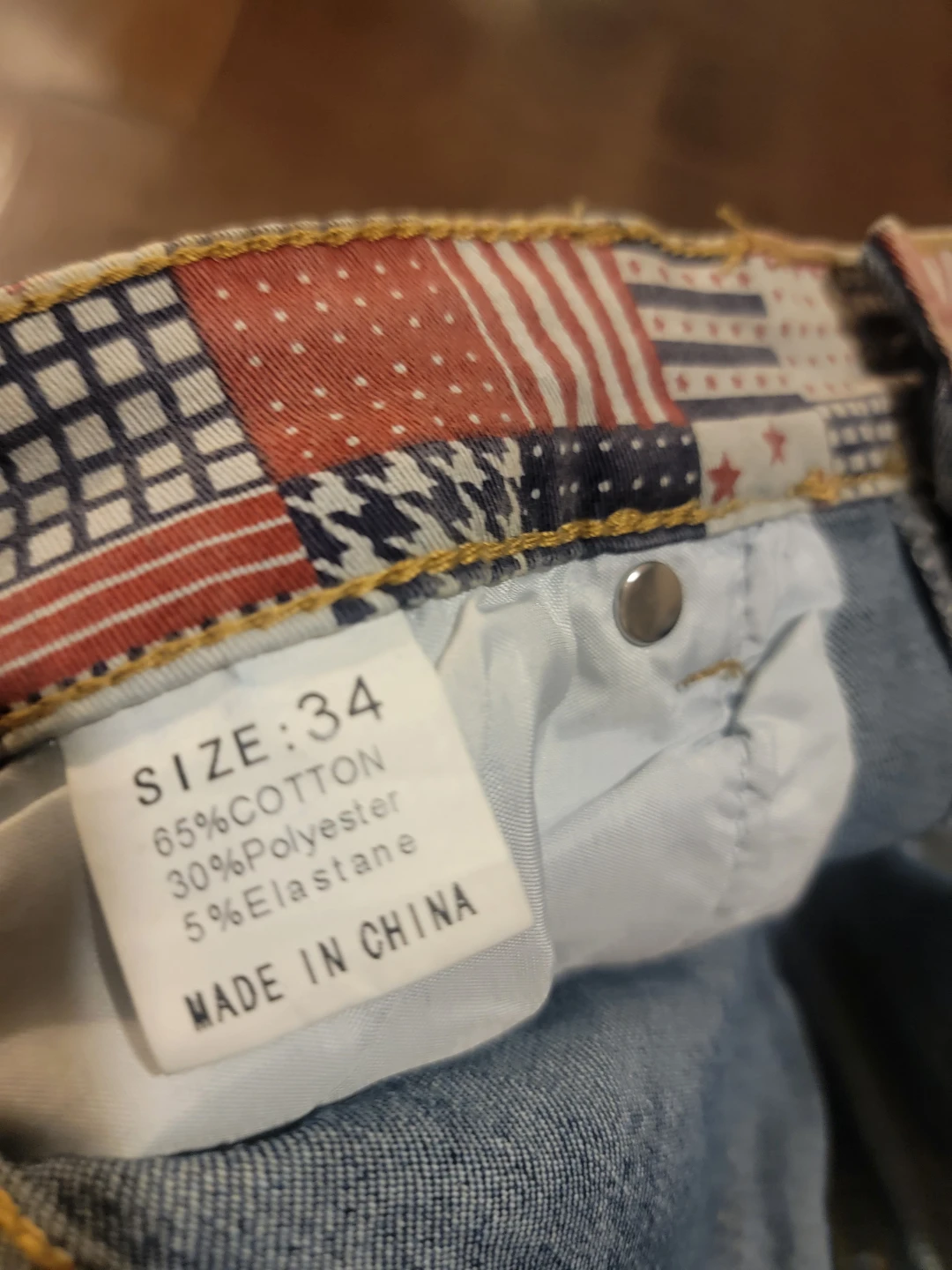 Distressed Patch Jeans Size 34 - photo 5