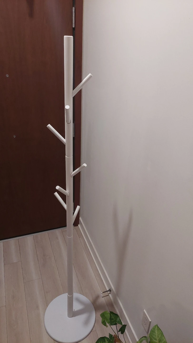 Modern White Standing Coat Rack