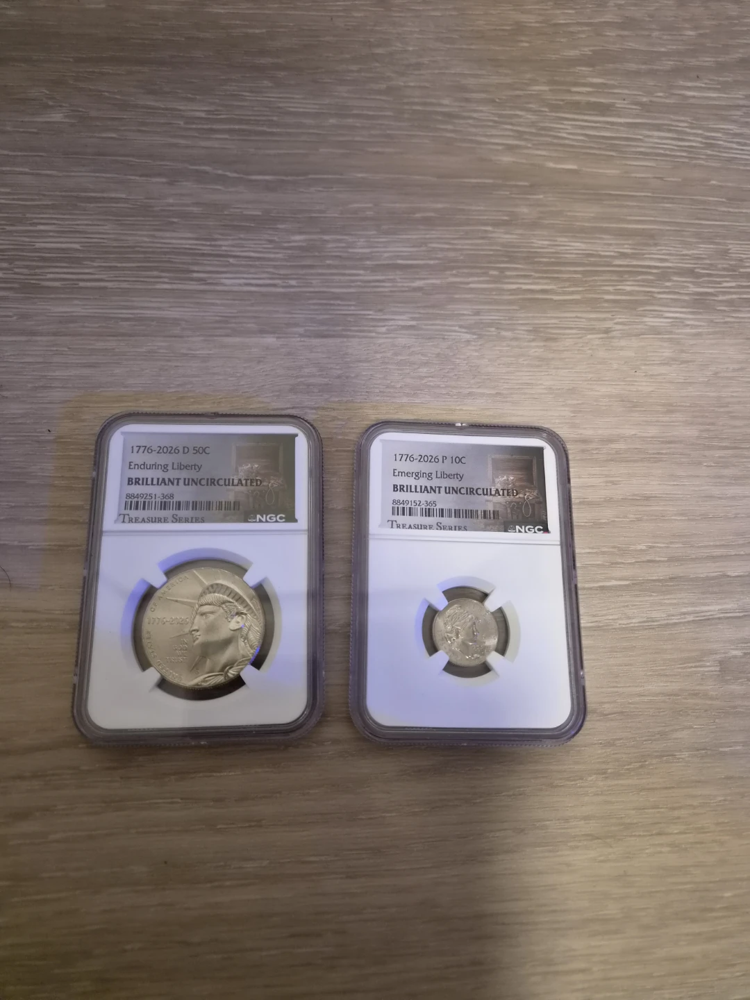 NGC Certified 1776-2026 Treasure Series Coins