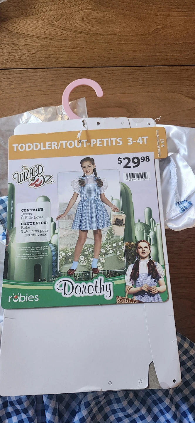 Wizard of Oz Dorothy Costume Toddler 3-4T
