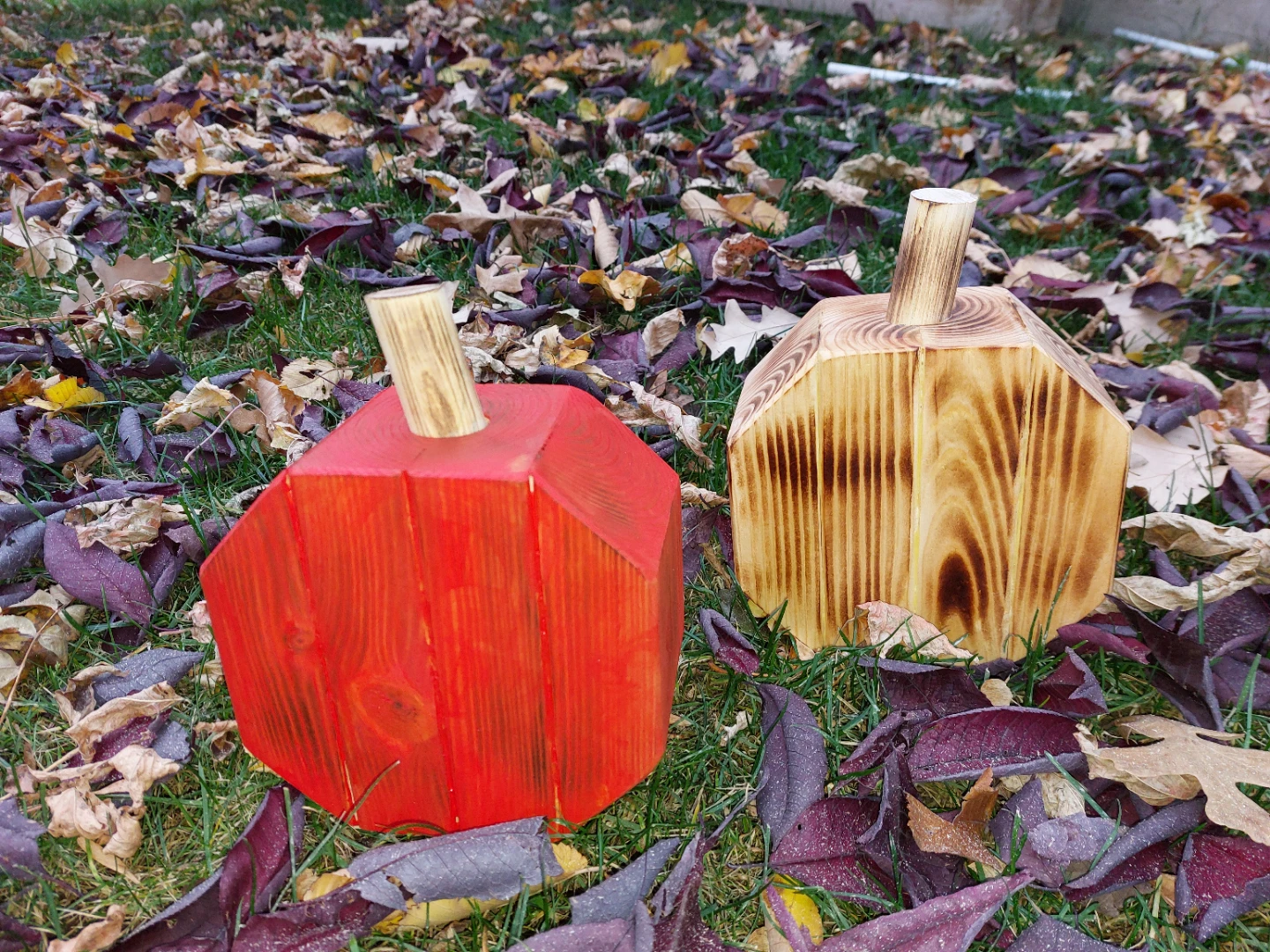 Wood Halloween Pumpkins - photo 2