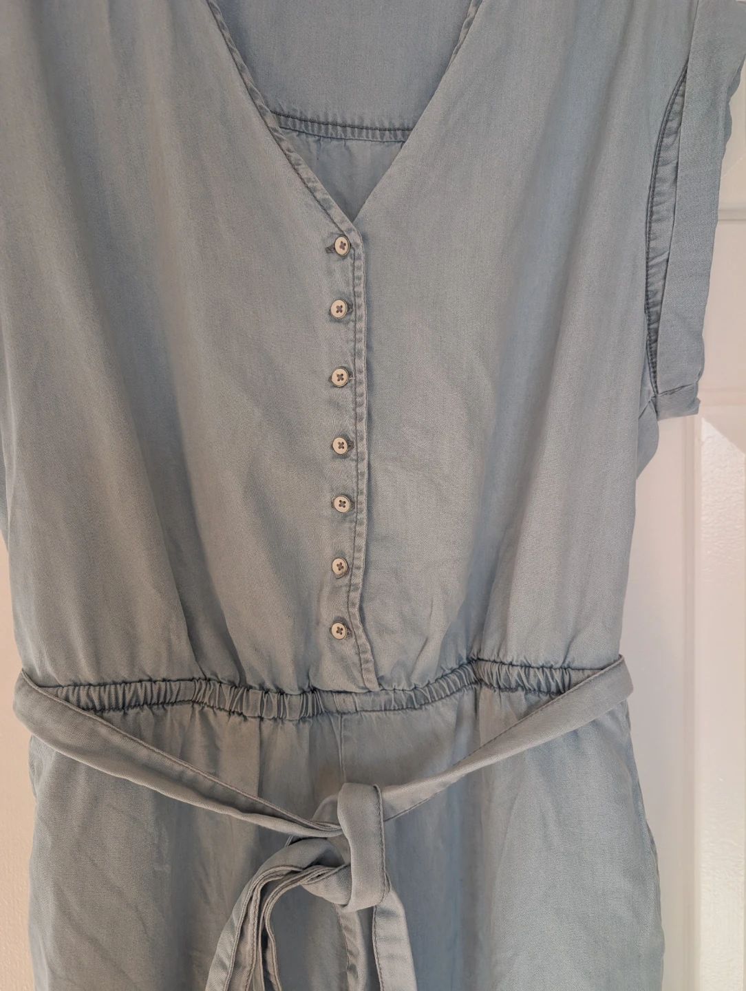 Light Blue Denim Jumpsuit Size M - photo 2