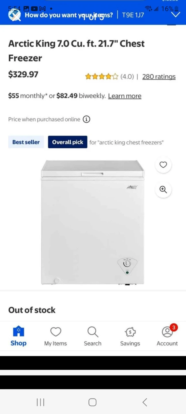 Arctic King 7.0 Cu. ft. Chest Freezer 21.7"