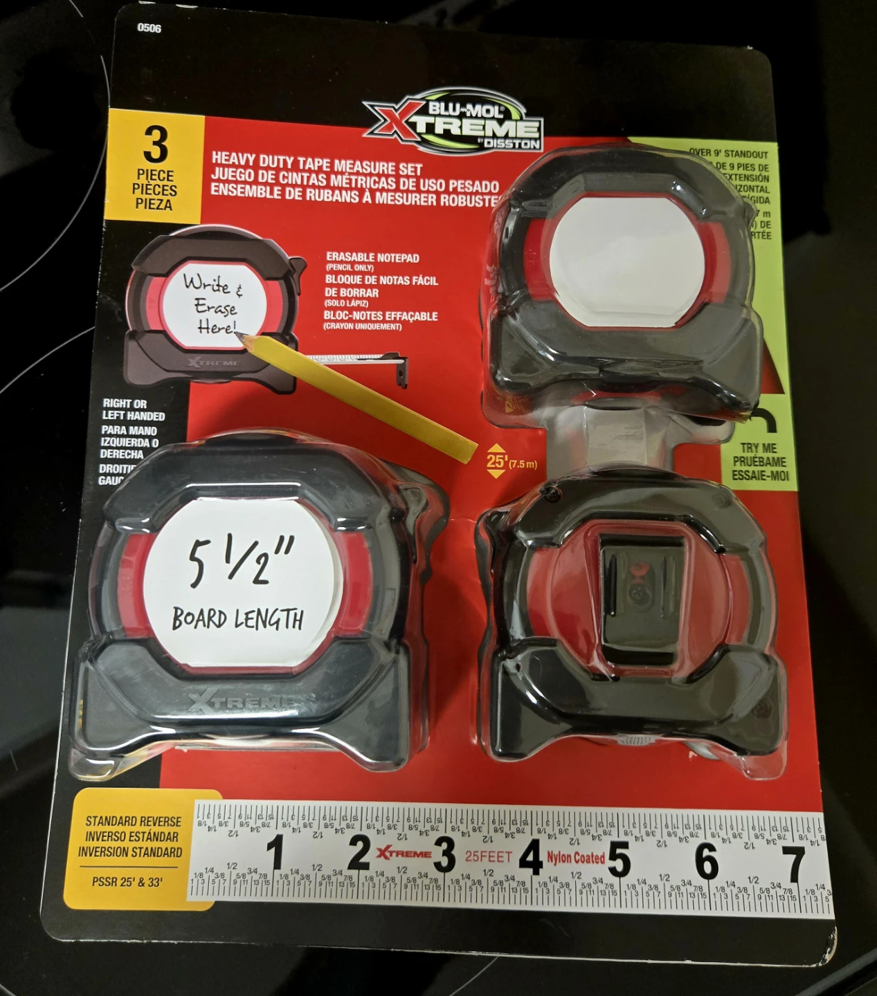 Blu-Mol Xtreme by Disston 3-Piece Heavy Duty Tape Measure Set - photo 4