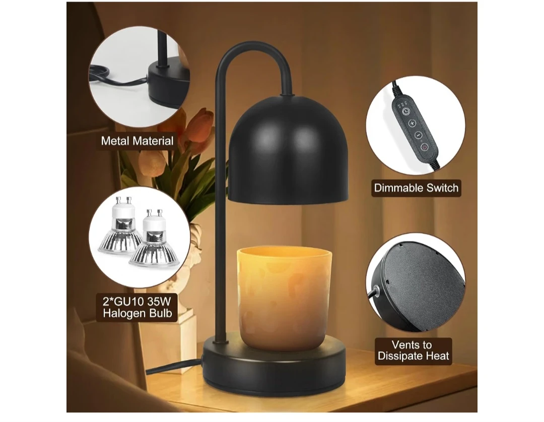 Black Candle Warmer Lamp