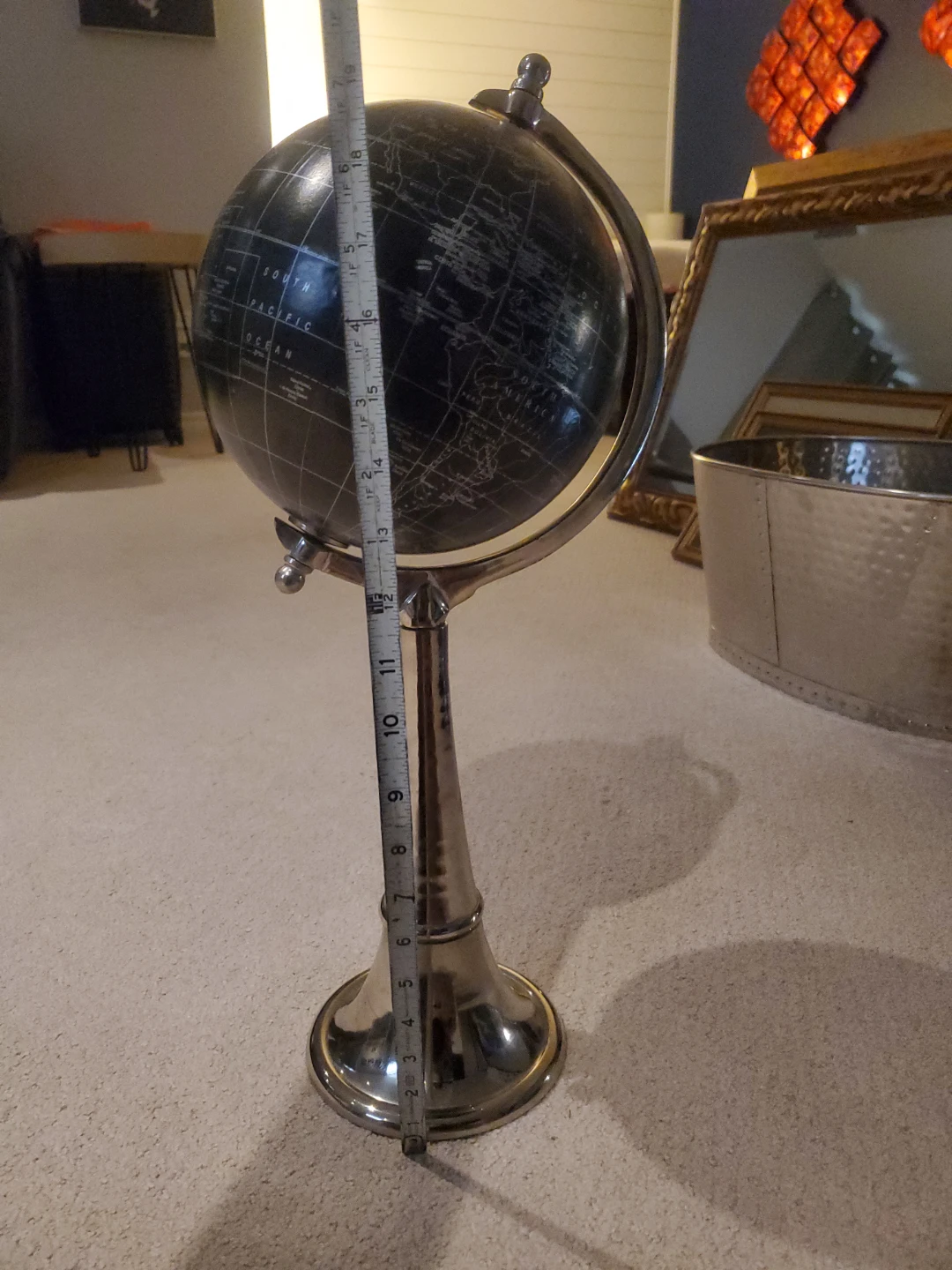 Decorative black and silver globe - photo 2