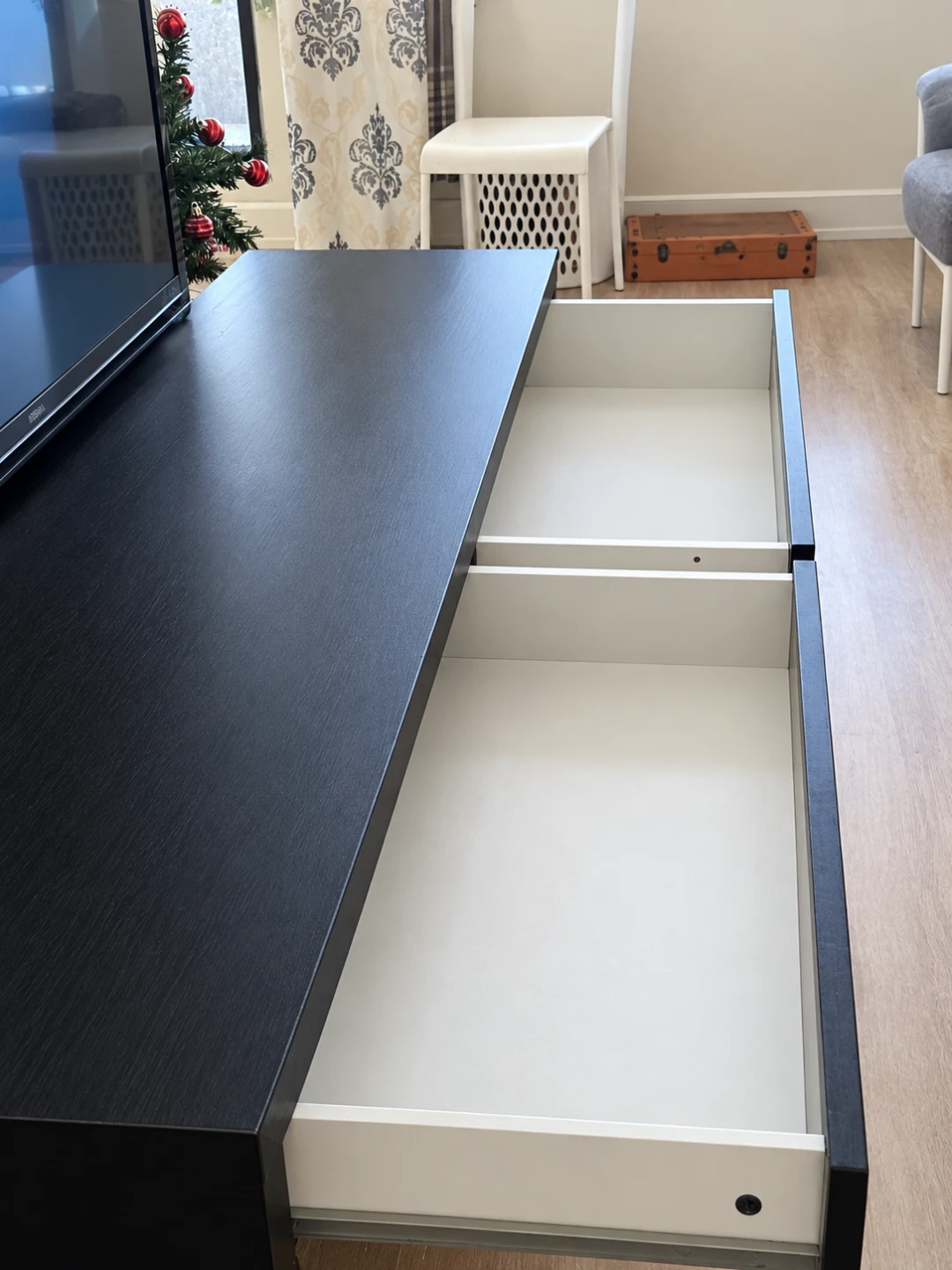 Modern Black Console Table with Two Drawers - photo 3