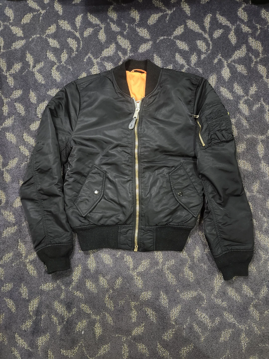Alpha Industries Slim Fit Bomber Jacket Black