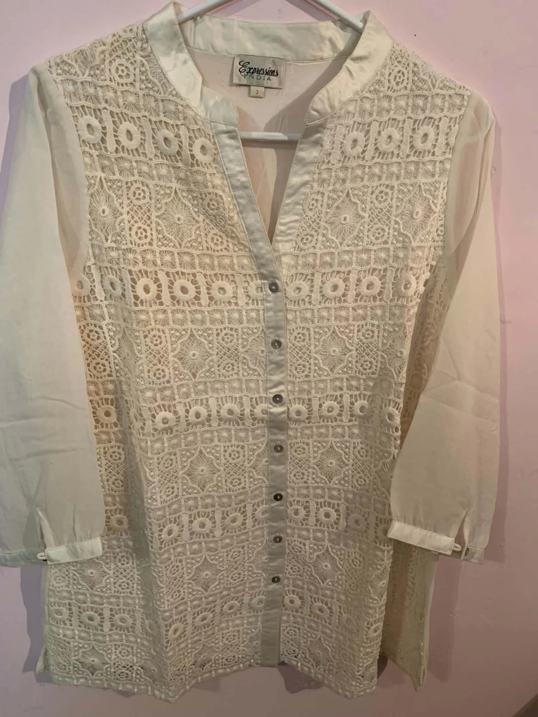 Expressions India Lace Tunic Top - photo 2