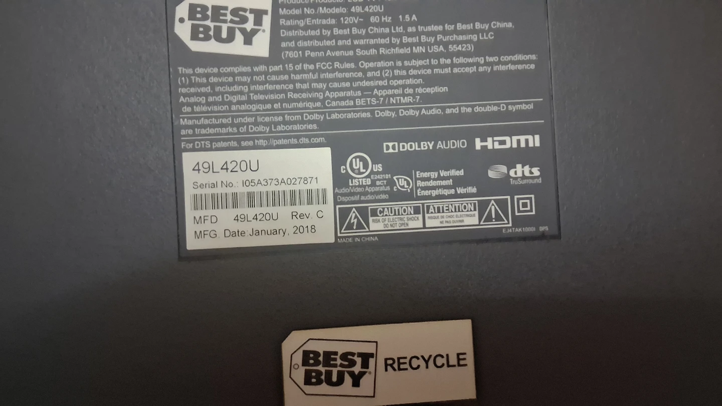 Toshiba 50" TV - photo 2