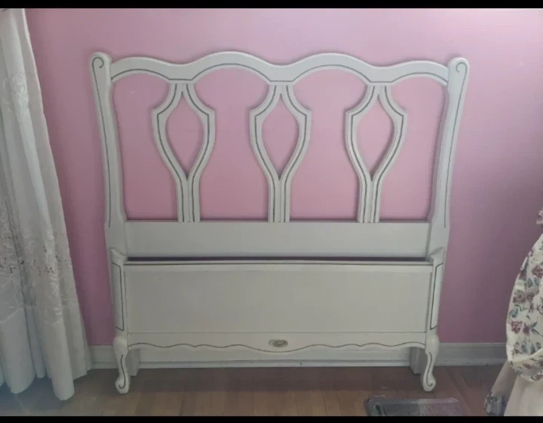 Vintage Style French Provincial Twin Headboard Bed