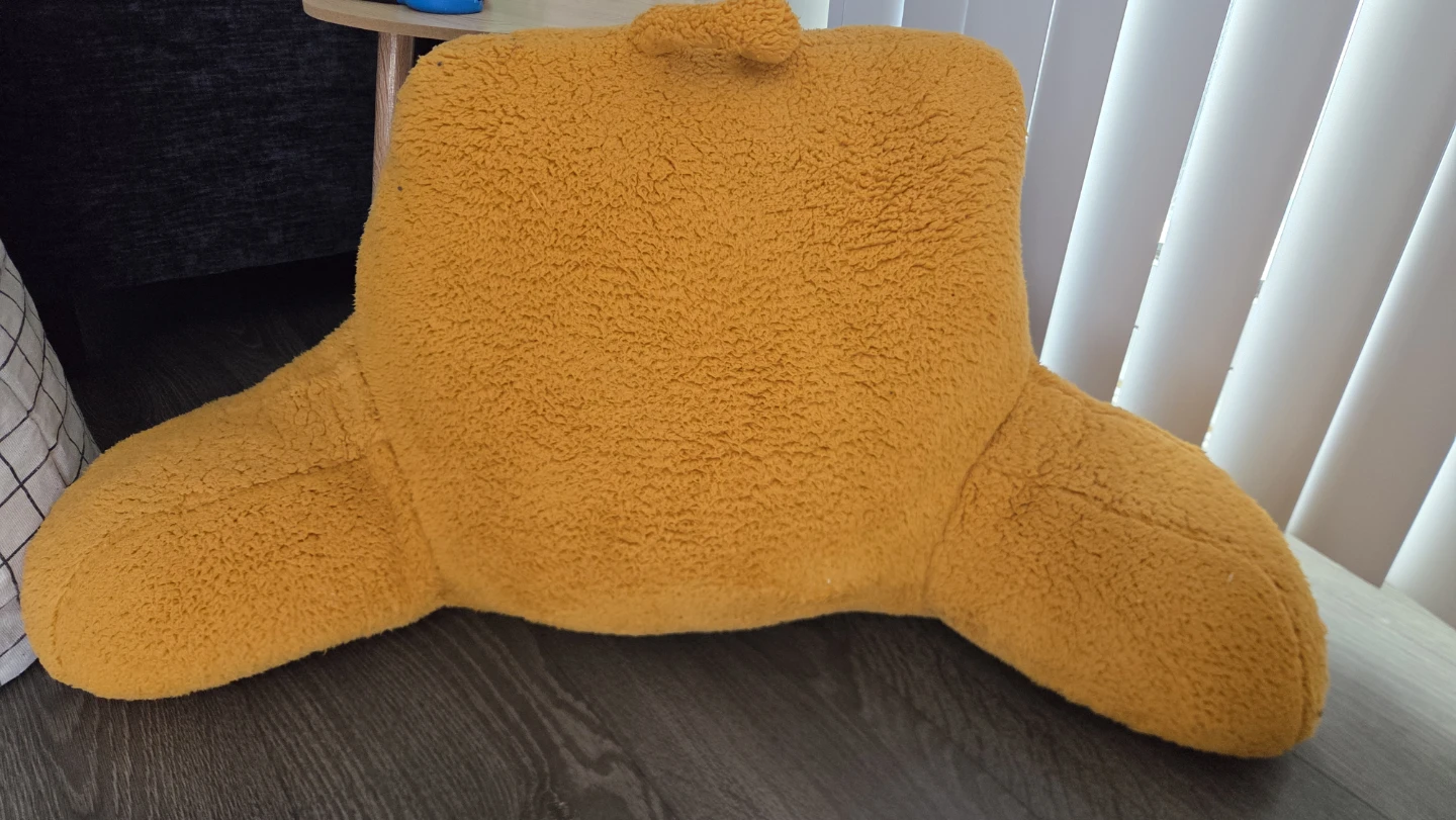 Mustard Yellow Plush Reading Pillow - photo 5