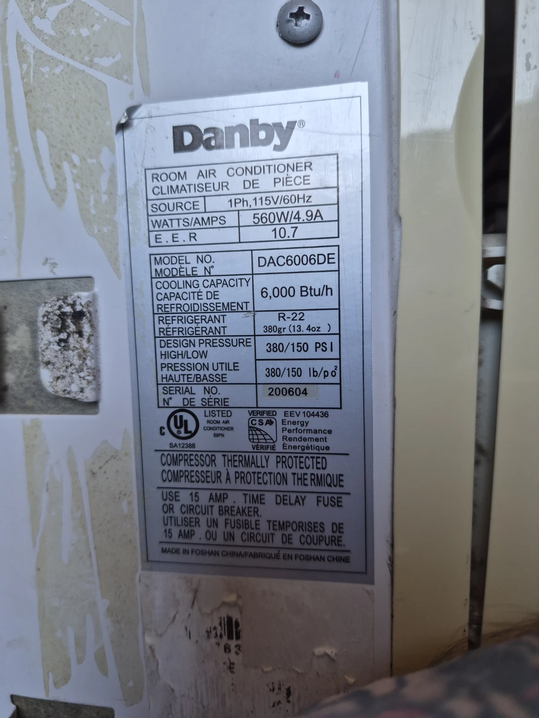 Danby 6,000 BTU Room Air Conditioner