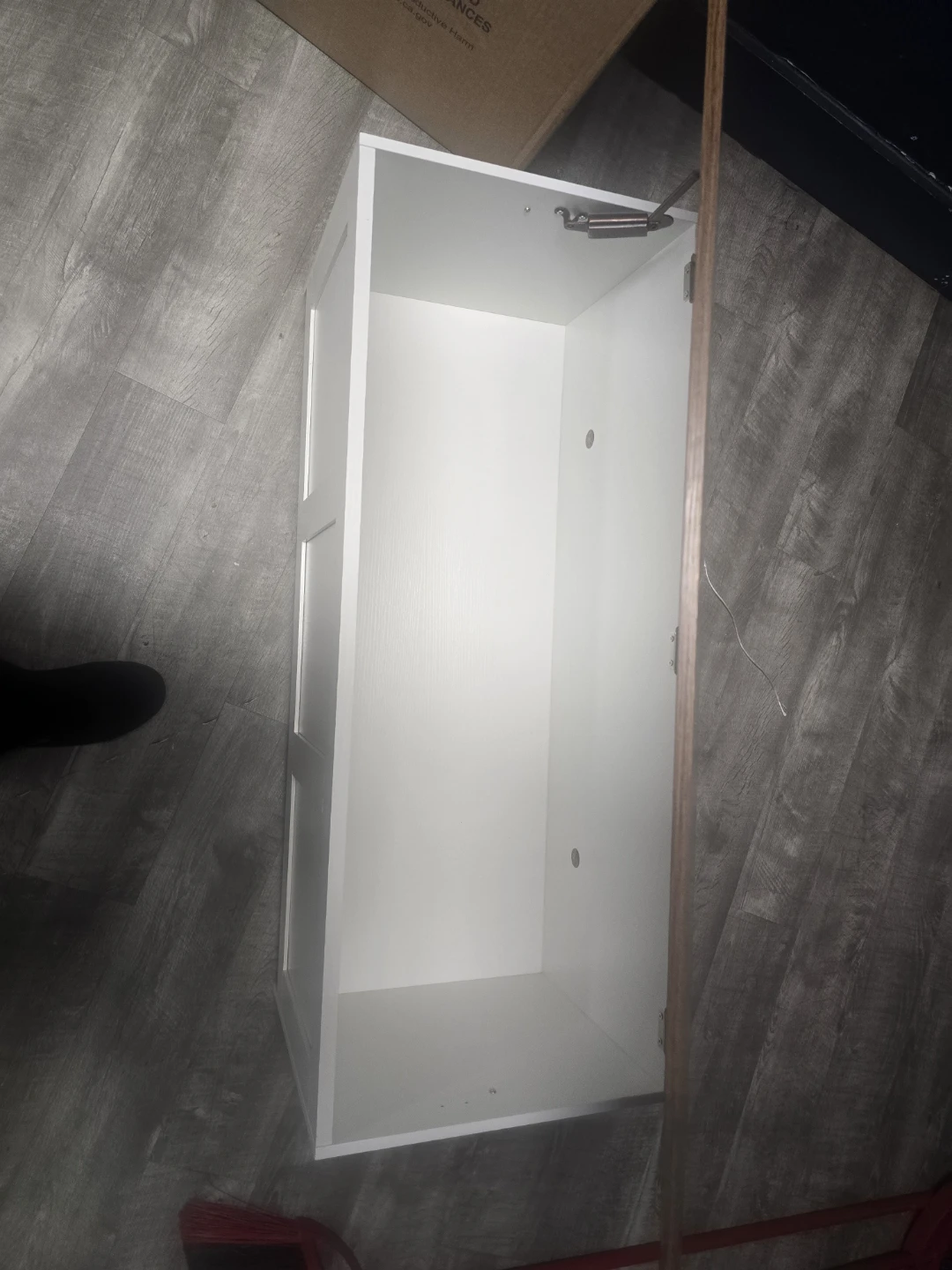 White and Wood Tone Storage Bench - photo 2