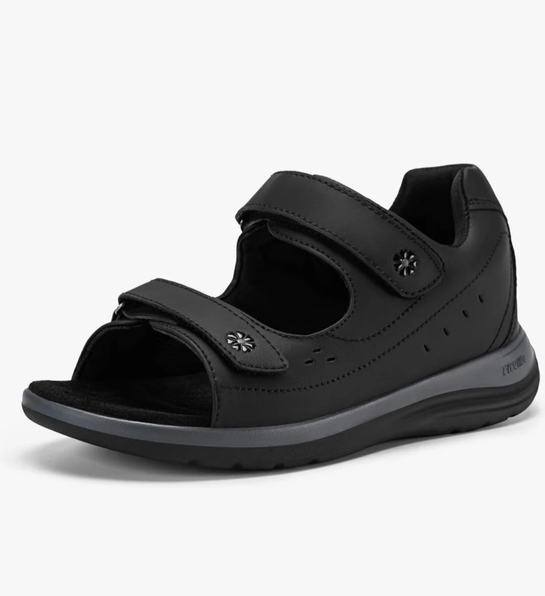 New FitVille Black Sandals Woman's 9.5 Wide