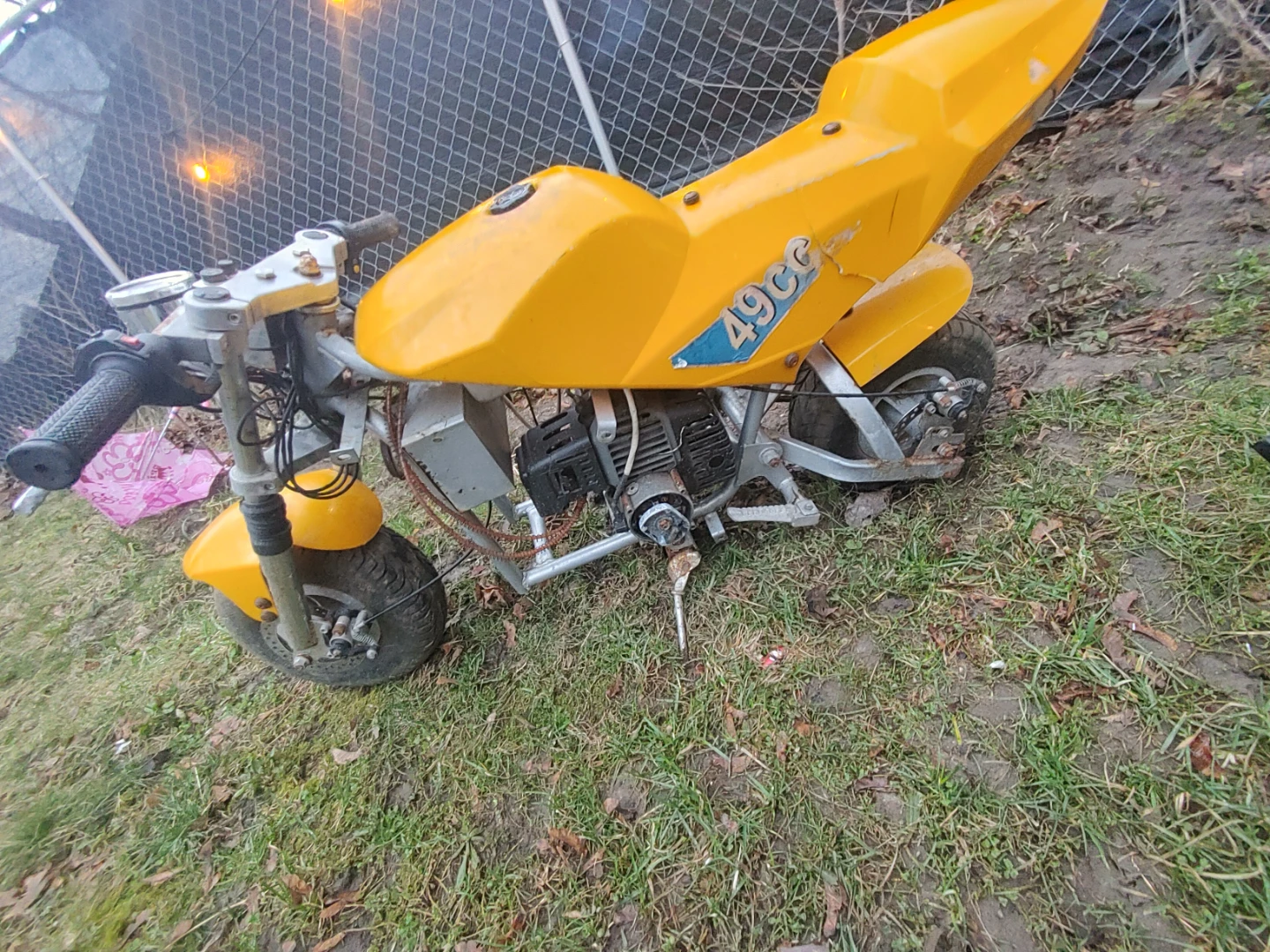 49cc Yellow Pocket Bike